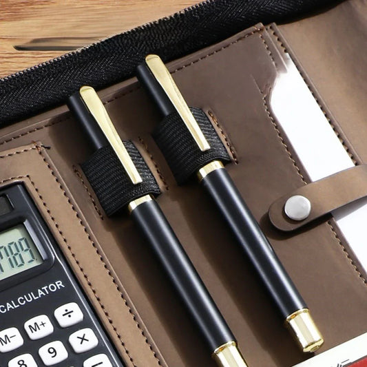 Carnet de notes professionnel en cuir verrouillable (GNF)