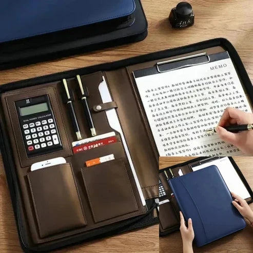 Carnet de notes professionnel en cuir verrouillable (GNF)